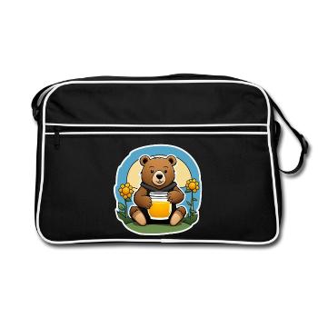 Ourson au Pot de Miel - Sac Retro - noir/blanc - Devant