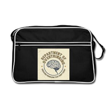 Abteilung für Überdenken T-Shirt – Vintage - Retro Tasche - Schwarz/Weiß - Vorne