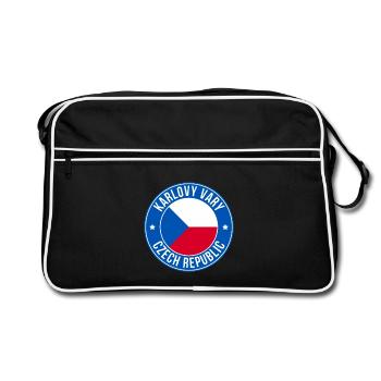 Insigne tchèque de Karlovy Vary - Sac Retro - noir/blanc - Devant