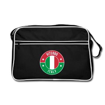 Cercle d’insignes de Viterbe Italie - Sac Retro - noir/blanc - Devant