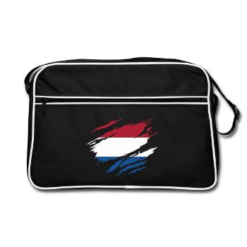 Flag of the Netherlands Holland - Retro Bag - black/white - Front
