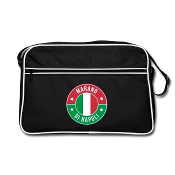 Marano di Napoli Round Emblem - Retro Bag - black/white - Front