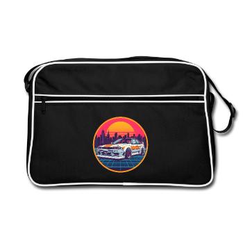 Emblème rétro des années 80 JDM berline Neon Cyber City - Sac Retro - noir/blanc - Devant