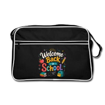 Welcome Back to School 2026 First Day Teachers  - Sac Retro - noir/blanc - Devant
