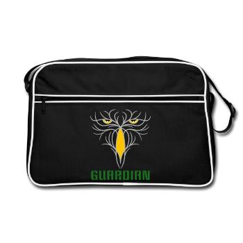 GUARDIAN - Conception tactique d’oiseaux de proie - Sac Retro - noir/blanc - Devant