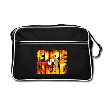 Lettrage feuerkopf en flammes - Sac Retro - noir/blanc - Devant