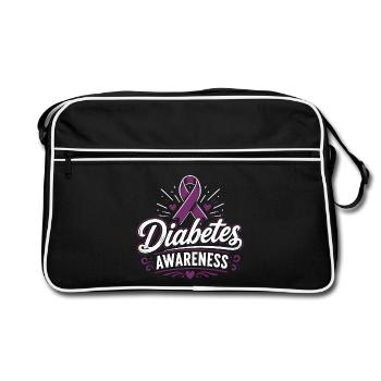 diabetes awareness - Retro Bag - black/white - Front