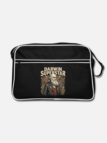 Darwin Superstar - Retro Tasche - Schwarz/Weiß