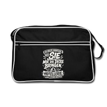 Ich wollte, dass SIE die Decke bringen - Retro Tasche - Schwarz/Weiß - Vorne