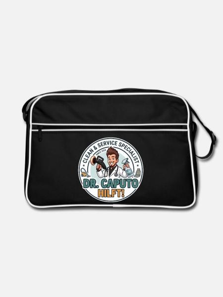 Dr. Caputo hilft - Retro Tasche - Schwarz/Weiß