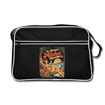Permanent Aloha State of Mind – Pin-Up Design - Retro Tasche - Schwarz/Weiß - Vorne