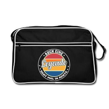Legende Rente - Retro Tasche - Schwarz/Weiß - Vorne