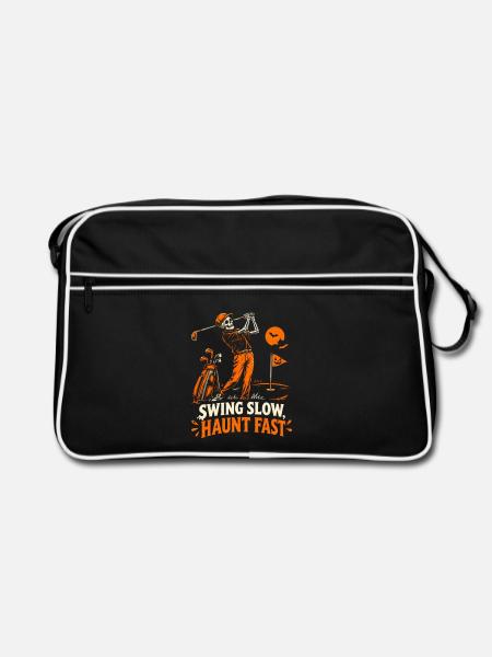 Schwinge langsam, spuke schnell - Retro Tasche - Schwarz/Weiß