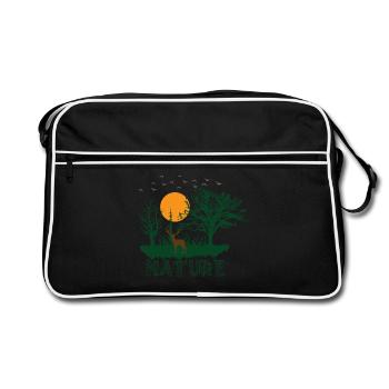 nature - Retro Bag - black/white - Front