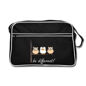 sei individuell - Retro Tasche - Schwarz/Weiß - Vorne