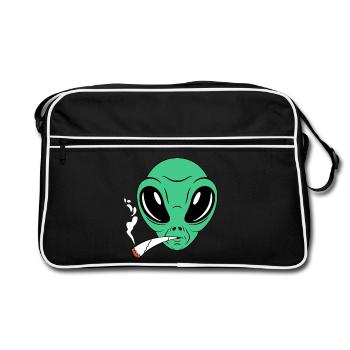 Fumeur étranger - Sac Retro - noir/blanc - Devant
