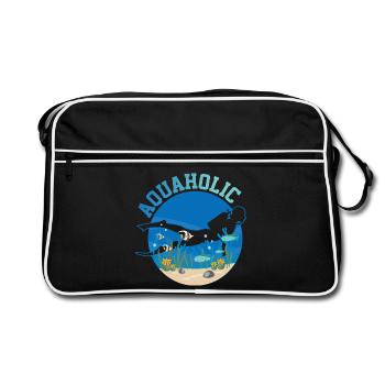 Plongée sous-marine - Sac Retro - noir/blanc - Devant