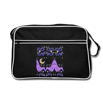Funky Night Sky - Retro Bag - black/white - Front