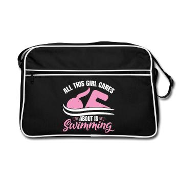 Nageuses Filles - Sac Retro - noir/blanc - Devant