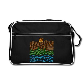 Paysage étrange - Sac Retro - noir/blanc - Devant