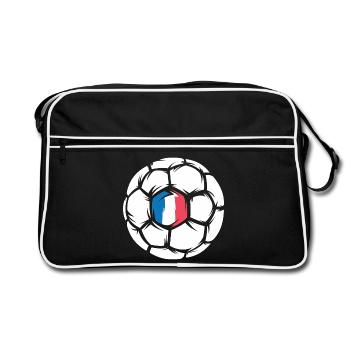 Championnats d’Europe de France de handball par équipe Icône du ballon par équipe - Sac Retro - noir/blanc - Devant