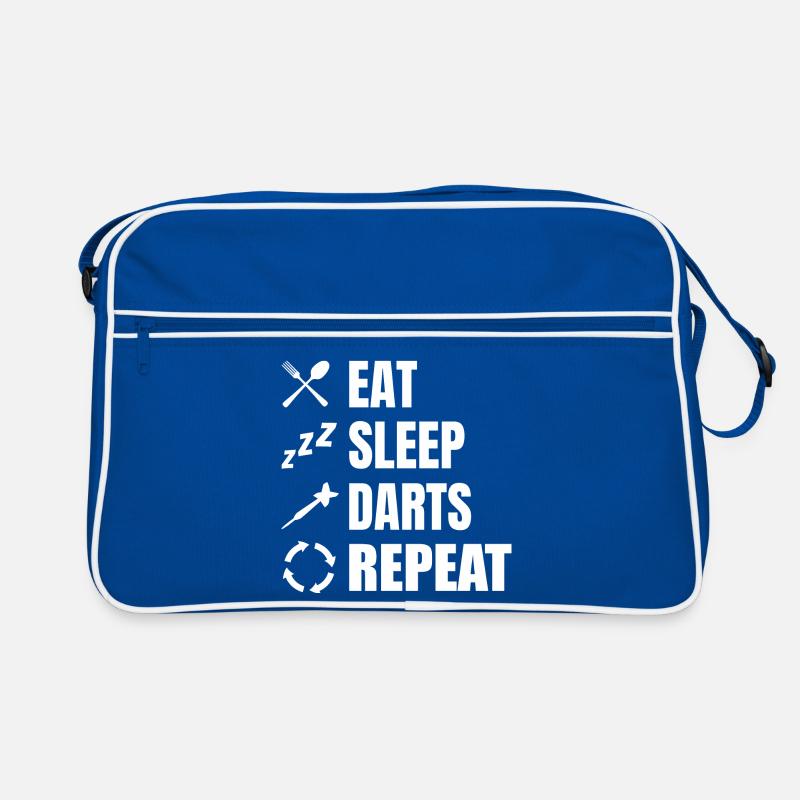 Manger, dormir, répéter les fléchettes Sac Retro
