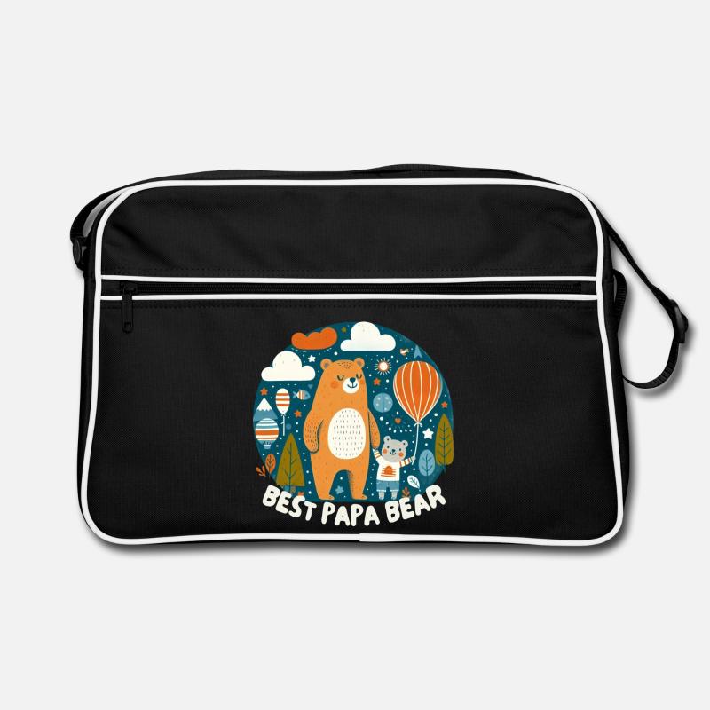Vatertag. Bester - Retro Tasche - Schwarz/Weiß