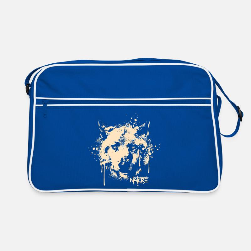 Wolf Dog Graffit Portrait Logo Icon icon Retro Bag