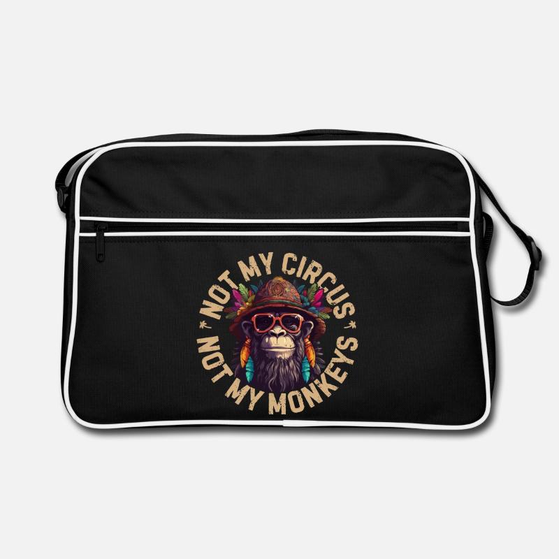 Not my circus, not my monkeys - Retro Tasche - Schwarz/Weiß