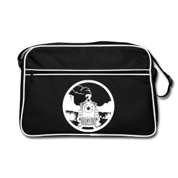 Railway Drawing - Retro Bag - black/white - Front