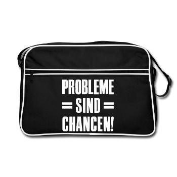 Problems Are Opportunities Founders Entrepreneurs Startup - Retro Bag - black/white - Front