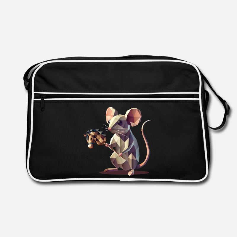 Mignon Polygon Style Hobby Cheval Souris Sac Retro