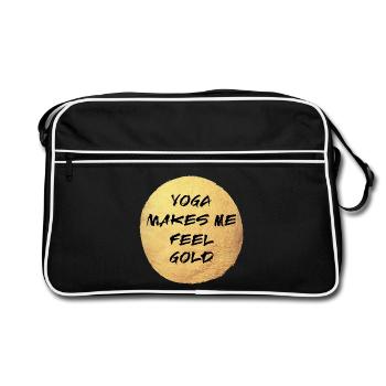 Yoga Circle Feel Gold Luxury Vibes om Namaste Round - Sac Retro - noir/blanc - Devant