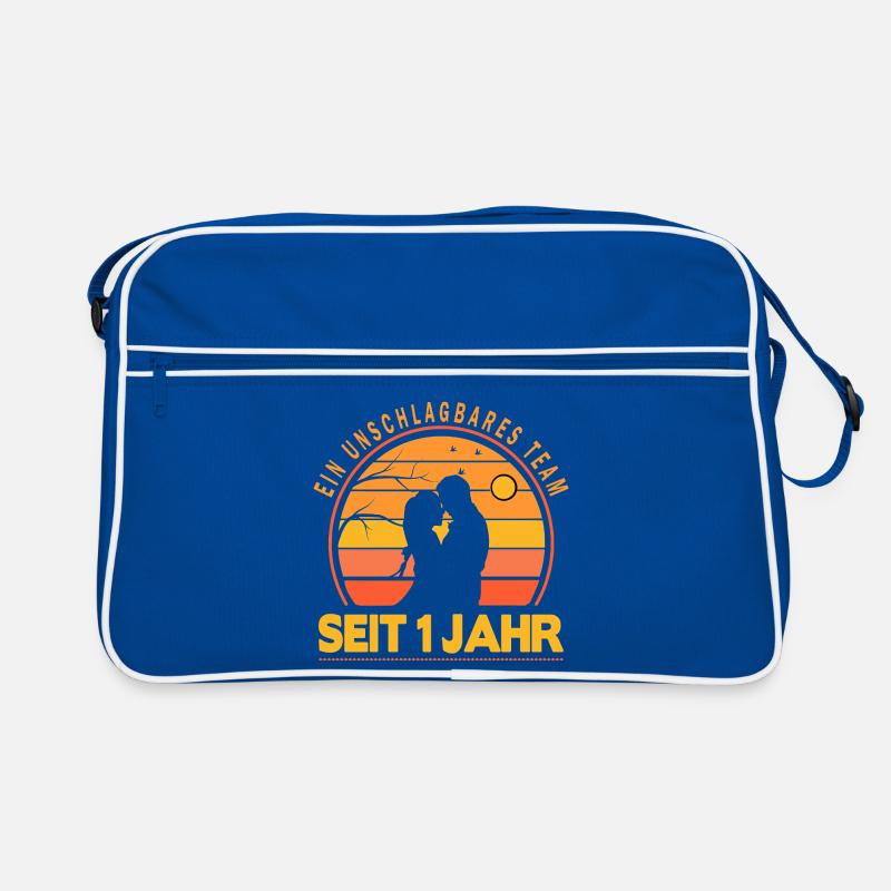 1. Hochzeitstag Ehemann Spruch 1 Jahr Ehe  Retro Tasche