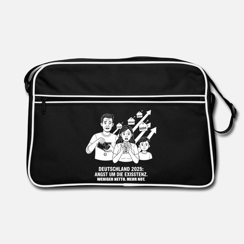 Angst um die Existenz Retro Tasche