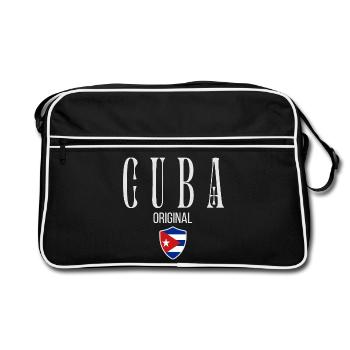 Drapeau cubain, fier Cubain - Sac Retro - noir/blanc - Devant