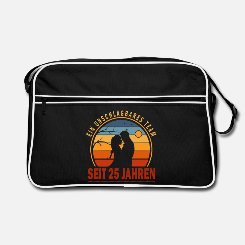 25 Years Relationship Anniversary Wedding Anniversary Retro Bag