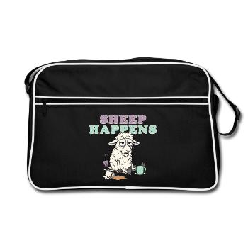 Mouton Arrive Rire Pastel - Sac Retro - noir/blanc - Devant