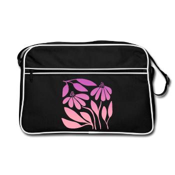Marguerite in Gradient Pink - Retro Bag - black/white - Front