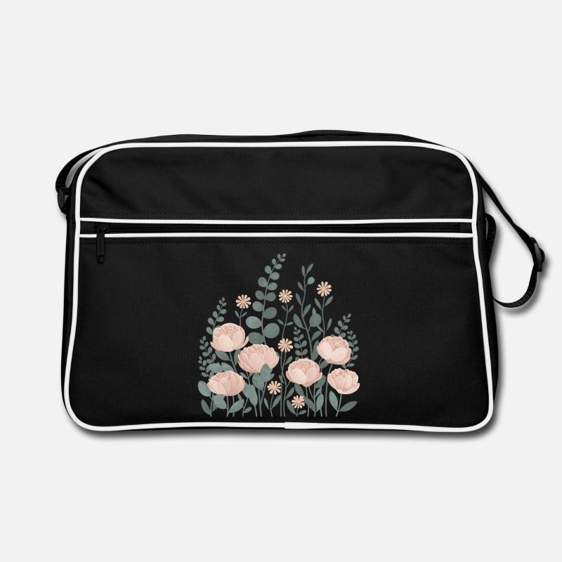 Boho Blumen – Blühende Harmonie Retro Tasche