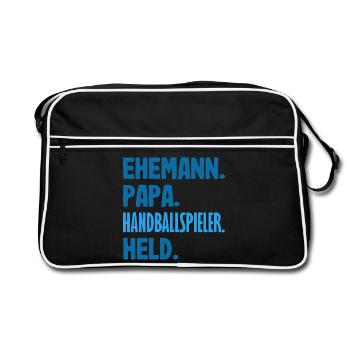 Handball Joueurs Handball Handball Cadeaux - Sac Retro - noir/blanc - Devant