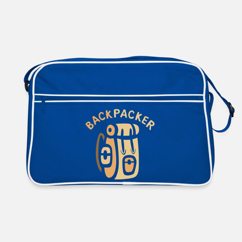 Backpacker Comic Rucksack Design Retro Tasche