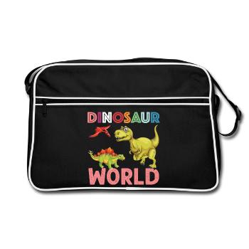 Dinosaur World sympa - Sac Retro - noir/blanc - Devant