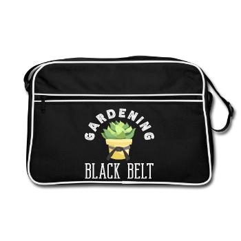 Jardinage Black Belt Jardinier Amant des plantes - Sac Retro - noir/blanc - Devant