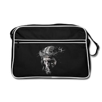 Jezus - Retro Bag - black/white - Front