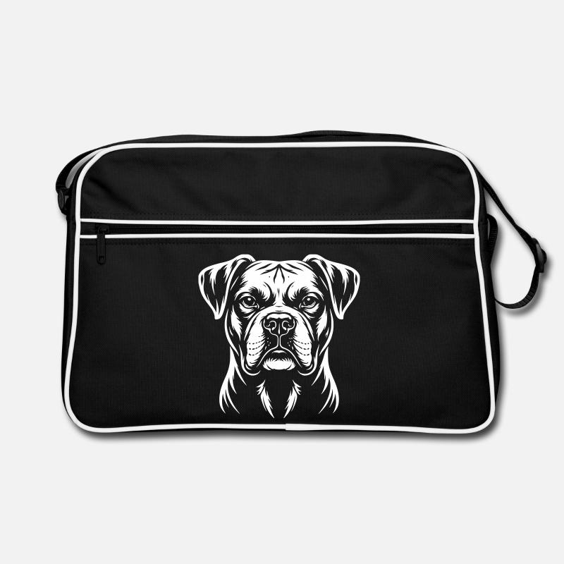 Boxer Kopf Retro Tasche