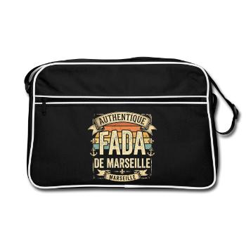 Fada de Marseille Humour Marseillais sud Provence - Sac Retro - noir/blanc - Devant