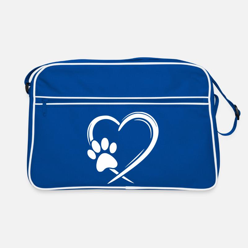 Pfote Herz Retro Tasche