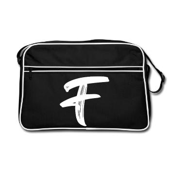 F - Retro Tasche - Schwarz/Weiß - Vorne