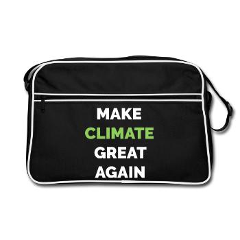 Make Climate Great Again Climate Protection Symbole climatique - Sac Retro - noir/blanc - Devant